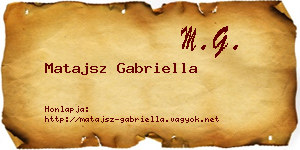 Matajsz Gabriella névjegykártya