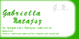 gabriella matajsz business card